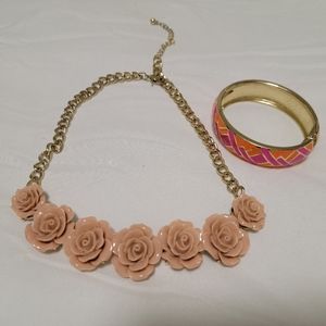 Floral Necklace & Bangle